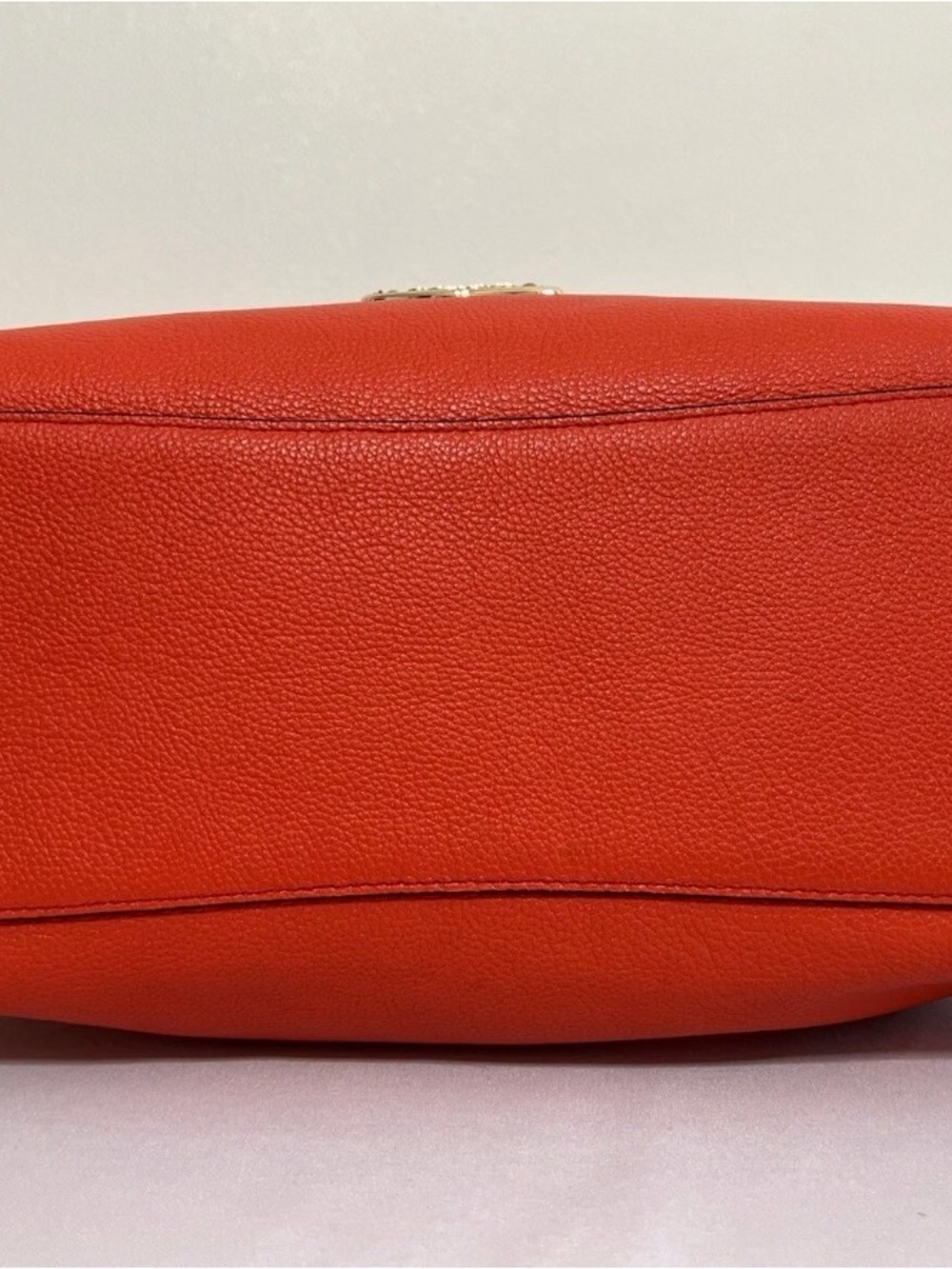 Coach Bright Orange Pebble Leather Shoulder Bag - Picture 6 of 16